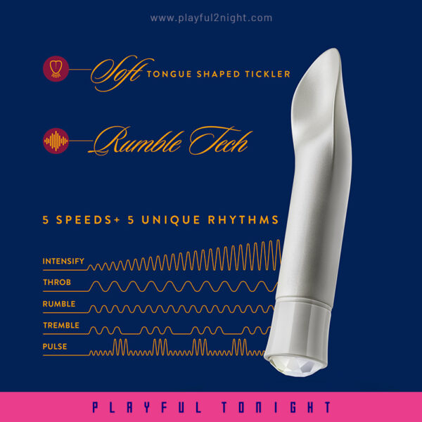 Blush | Oh My Gem Bold Warming Clitoral Vibrator in Diamond with Powerful RumboTech™ Technology - Image 6