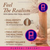 Blush | Renaissance | Raphael 9.5 Inch Realistic Dildo With Sliding Foreskin & Squeezable Balls - Dual Density - Liquid Silicone - Tan - Image 3