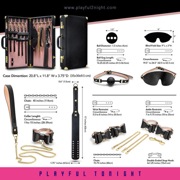 Blush | Temptasia Safe Word Bondage Kit with Black Suitcase - Image 4