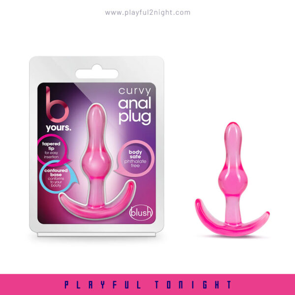 Blush - Curvy Pink 3.5 Inch Anal Plug - Image 2