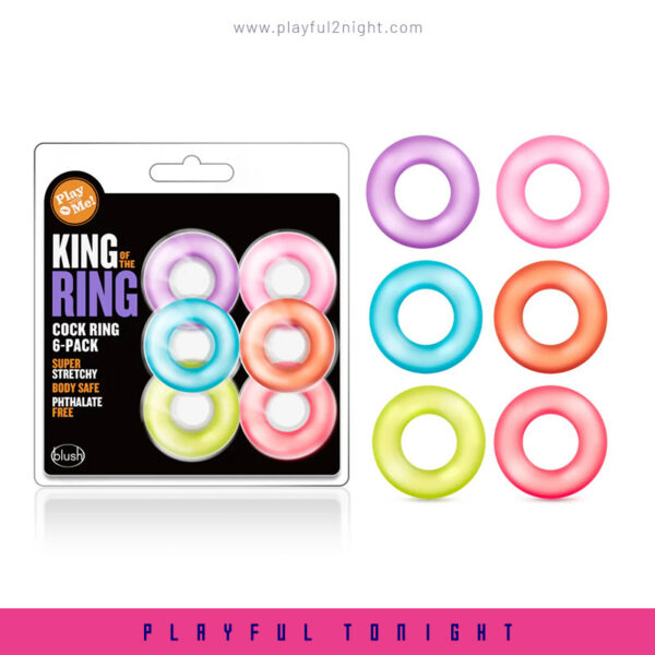 Blush - King of the Ring: Assorted Penis Rings (6-Pack) - Image 2