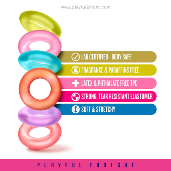 Blush - King of the Ring: Assorted Penis Rings (6-Pack) - Image 4