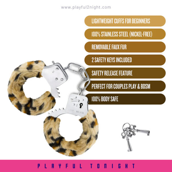 Blush | Beginner Cuffs – Lightweight Bondage Handcuffs With Safety Release – Fully Adjustable With 2 Keys - Image 2