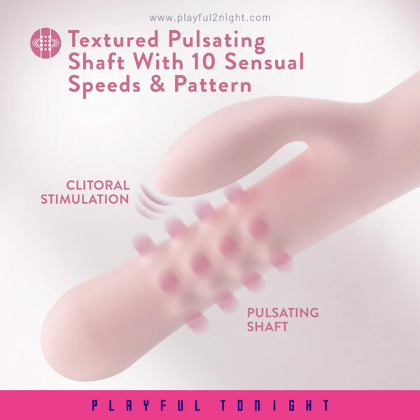 Blush | Jaymie G Spot Clitoral Dual Stimulation Rabbit Vibrator - 10 Vibration Modes - Soft Silicone - Image 3