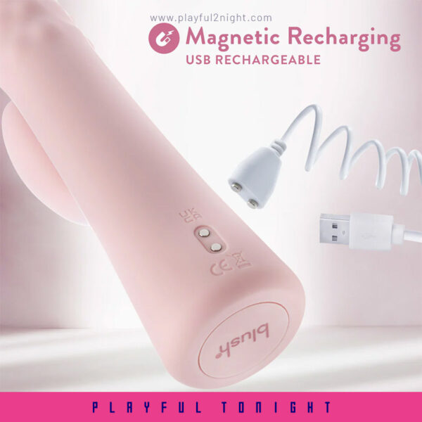 Blush | Jaymie G Spot Clitoral Dual Stimulation Rabbit Vibrator - 10 Vibration Modes - Soft Silicone - Image 5