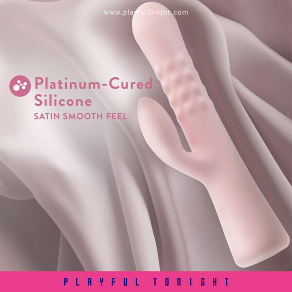 Blush | Jaymie G Spot Clitoral Dual Stimulation Rabbit Vibrator - 10 Vibration Modes - Soft Silicone - Image 6