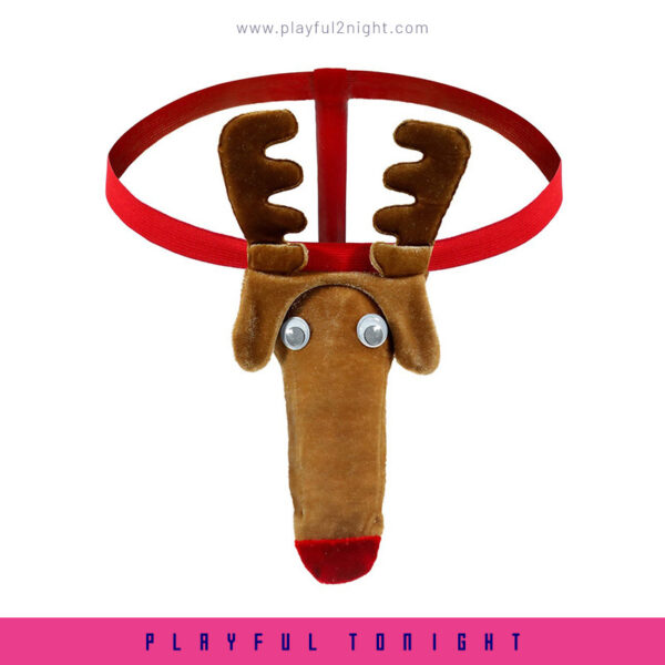 Men's Reindeer Sexy G-String Thong - Image 3