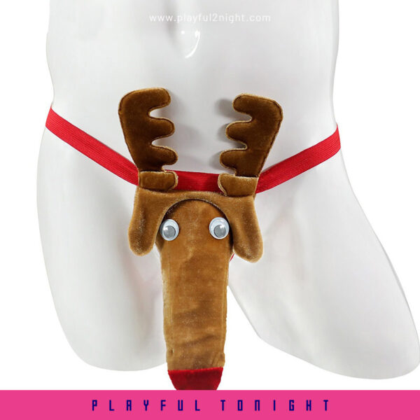 Men's Reindeer Sexy G-String Thong - Image 5
