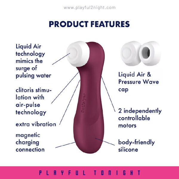 SATISFYER Pro 2 Generation 3 Vibrator Red with Connect App - Image 2