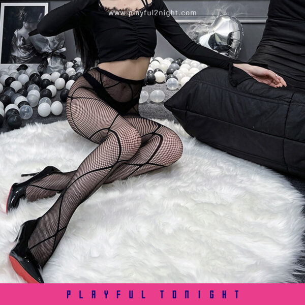 Sexy High-Stretch Jacquard Fishnet Stocking - Image 7