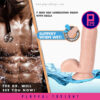 Blush | Dr. Skin Glide | Realistic Vanilla 7-Inch Long Self-Lubricating Dildo With Balls & Suction Cup Base - Image 3