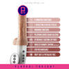 Blush | Dr. Skin Silicone - Dr. Hammer - 7 Inch Thrusting Dildo with Handle - Beige - Image 2