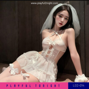 Bridal Lingerie Set with Veil & Stockings