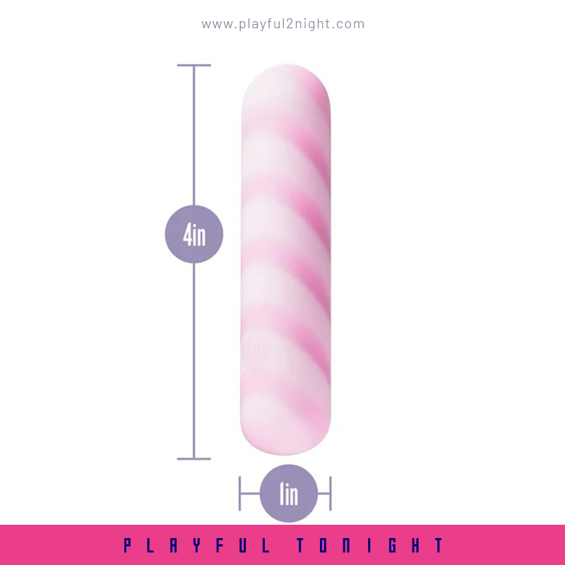 Blush | Play With Me | Sugar Crush 4 Inch Silicone Bullet Vibrator – USB Rechargeable Clitoral Nipple Massager - Image 3
