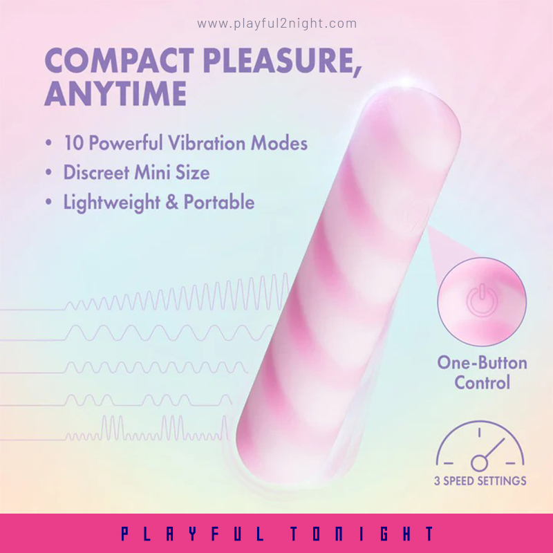 Blush | Play With Me | Sugar Crush 4 Inch Silicone Bullet Vibrator – USB Rechargeable Clitoral Nipple Massager - Image 4