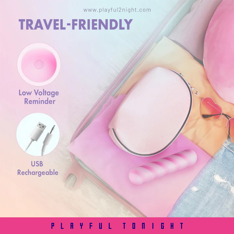 Blush | Play With Me | Sugar Crush 4 Inch Silicone Bullet Vibrator – USB Rechargeable Clitoral Nipple Massager - Image 7