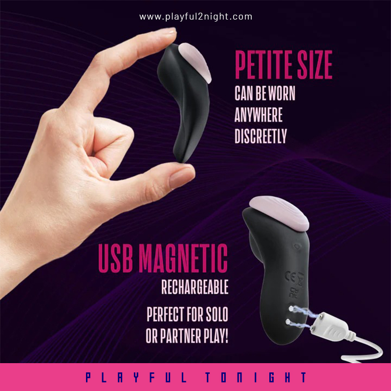 Blush | Temptasia Heartbeat Panty Vibrator With Wireless Remote Control - 9 Vibration Modes - Attaches Discreetly - Image 5