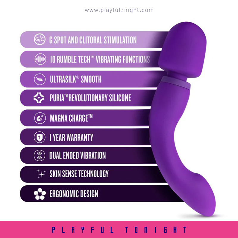 Blush | Wellness | Dual Sense 10 Function Massage Wand With RumboTech™ - Image 2