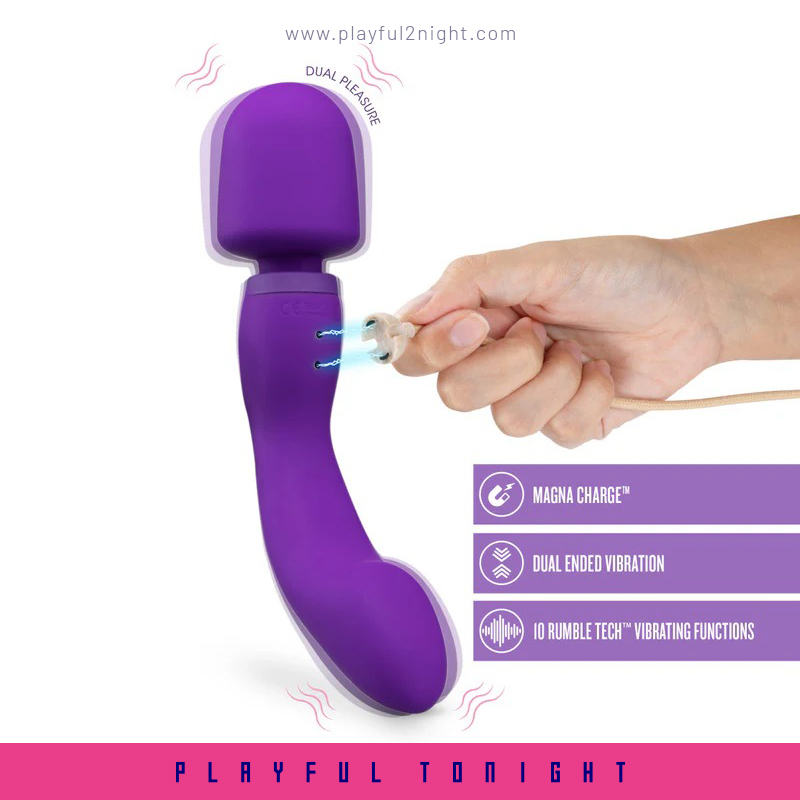 Blush | Wellness | Dual Sense 10 Function Massage Wand With RumboTech™ - Image 4