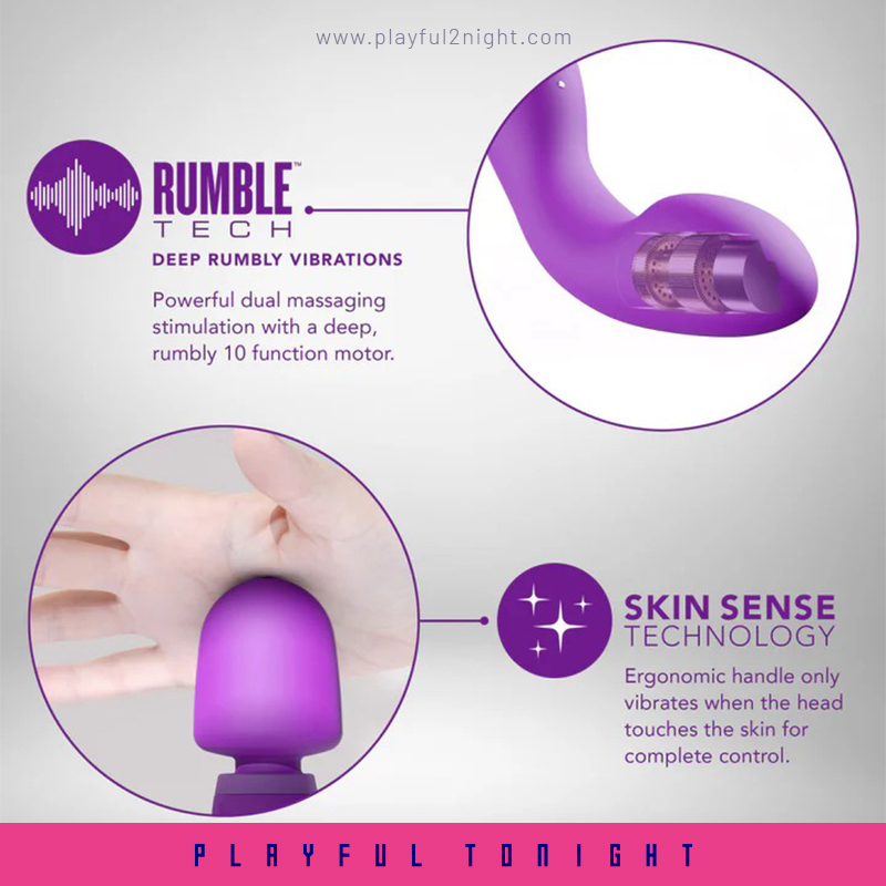Blush | Wellness | Dual Sense 10 Function Massage Wand With RumboTech™ - Image 6