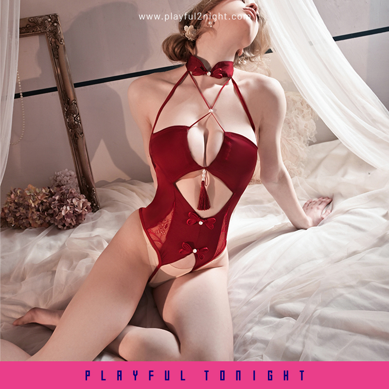 Crimson Desire Cut-Out Bodysuit - Image 3