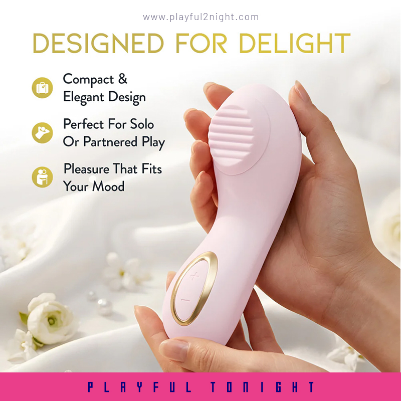 Blush | Dahlia Handheld Personal Massager With Rotating Pearl & Textured Stimulation - Image 6