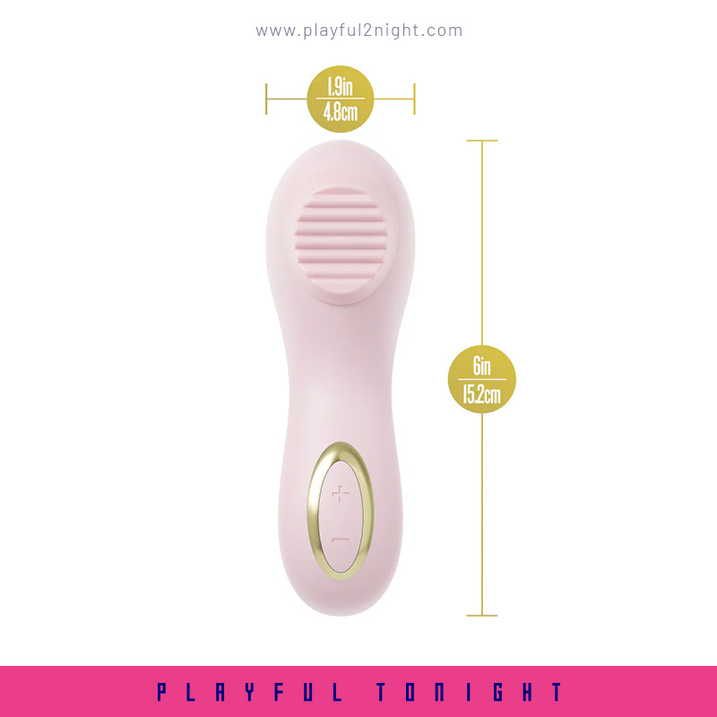Blush | Dahlia Handheld Personal Massager With Rotating Pearl & Textured Stimulation - Image 7
