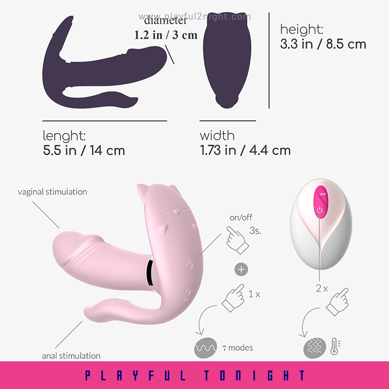Naughty Kitty Wireless Remote Vibrator Panties - Image 6